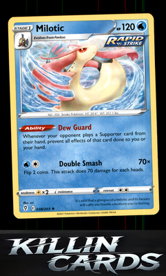 Milotic 038/203 Pokemon Rare SWSH07: Evolving Skies Card NM