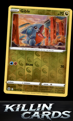 Reverse Holofoil Gible 107/172 Pokemon Common SWSH09: Brilliant Stars Card NM