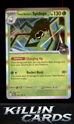 Team Rocket's Spidops - 020/182 020/182 Pokemon Rare SV10: Destined Rivals Card