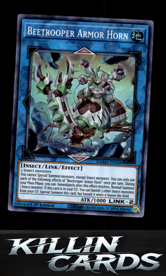 Beetrooper Armor Horn DAMA-EN088 YuGiOh Super Rare Dawn of Majesty Card NM