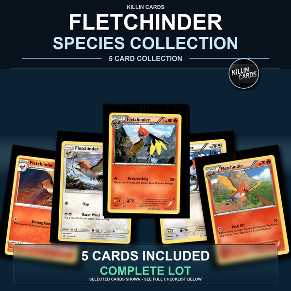 Pokemon TCG Fletchinder Species Collection 5 Different Cards