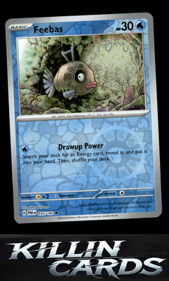 Reverse Holofoil Feebas 035/182 Pokemon Common SV04: Paradox Rift Card NM
