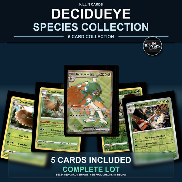 Pokemon TCG Decidueye Species Collection 5 Different Cards