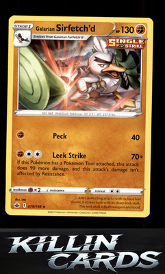 Galarian Sirfetch'd 079/198 Pokemon Rare SWSH06: Chilling Reign Card LP