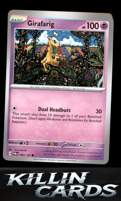 Girafarig 083/167 Pokemon Common SV06: Twilight Masquerade Card NM