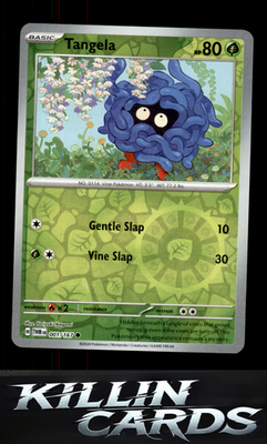 Reverse Holofoil Tangela 001/167 Pokemon Common SV06: Twilight Masquerade Card N