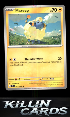 Mareep 027/086 Pokemon Common ME04: Chaos Rising Card NM