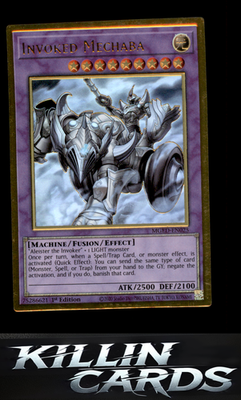 1st Edition Invoked Mechaba MGED-EN025 YuGiOh Premium Gold Rare Maximum Gold: El