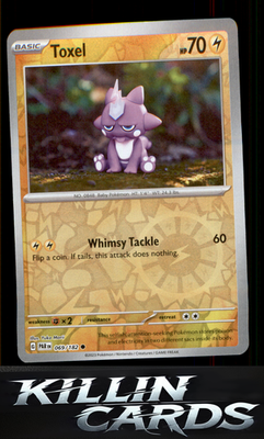 Reverse Holofoil Toxel 069/182 Pokemon Common SV04: Paradox Rift Card NM