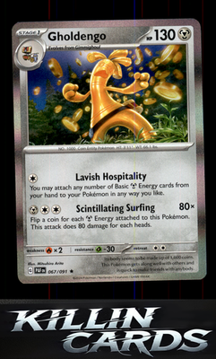 Gholdengo 067/091 Pokemon Rare SV: Paldean Fates Card NM