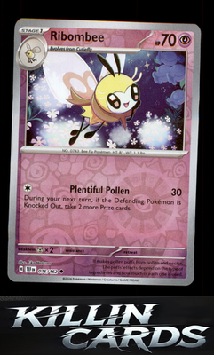 Reverse Holofoil Ribombee 076/162 Pokemon Uncommon SV05: Temporal Forces Card NM