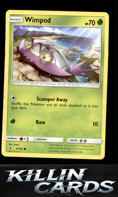 Wimpod 8/145 Pokemon Common SM - Guardians Rising Card LP