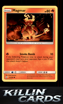 Magmar 21/236 Pokemon Common SM - Unified Minds Card NM