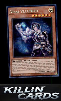 1st Edition Visas Starfrost MP23-EN064 YuGiOh Prismatic Secret Rare 25th Anniver