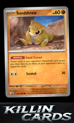 Sandshrew 027/165 Pokemon Common SV: Scarlet & Violet 151 Card NM