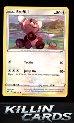 Stufful 149/192 Pokemon Common SWSH02: Rebel Clash Card NM
