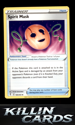Spirit Mask 160/203 Pokemon Uncommon SWSH07: Evolving Skies Card NM