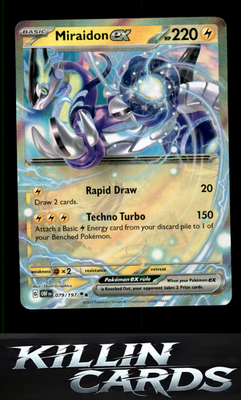 Miraidon ex 079/197 Pokemon Double Rare SV03: Obsidian Flames Card NM
