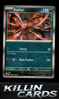 Yveltal 088/132 Pokemon Rare ME01: Mega Evolution Card NM
