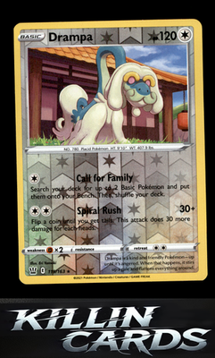 Reverse Holofoil Drampa 119/163 Pokemon Rare SWSH05: Battle Styles Card NM