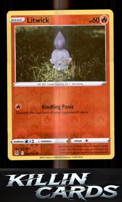 Reverse Holofoil Litwick 024/196 Pokemon Common SWSH11: Lost Origin Card NM