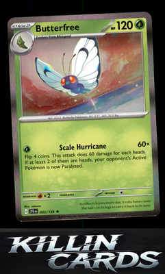 Butterfree 003/159 Pokemon Rare SV09: Journey Together Card NM