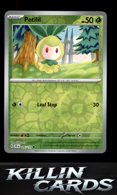 Reverse Holofoil Petilil 006/159 Pokemon Common SV09: Journey Together Card NM