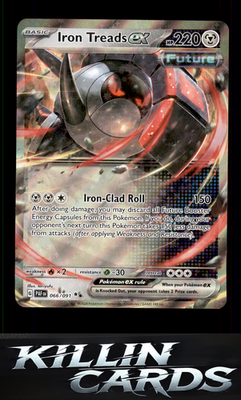 Iron Treads ex 066/091 Pokemon Double Rare SV: Paldean Fates Card NM