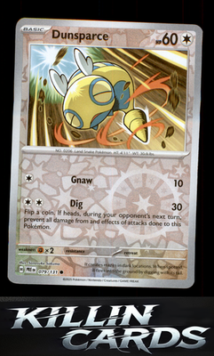 Reverse Holofoil Dunsparce 079/131 Pokemon Common SV: Prismatic Evolutions Card