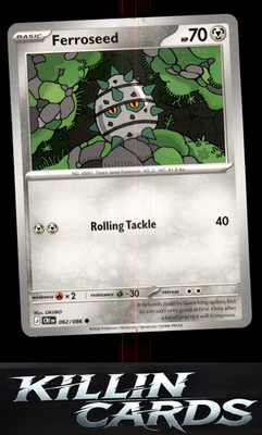 Ferroseed 062/086 Pokemon Common ME04: Chaos Rising Card NM