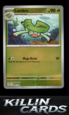 Reverse Holofoil Lombre 006/094 Pokemon Common ME02: Phantasmal Flames Card NM