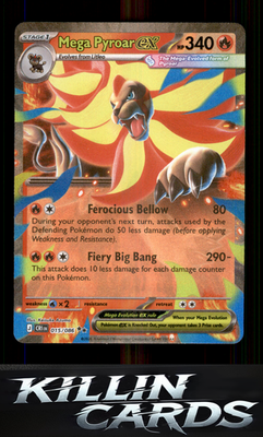 Mega Pyroar ex - 015/086 015/086 Pokemon Double Rare ME04: Chaos Rising Card NM