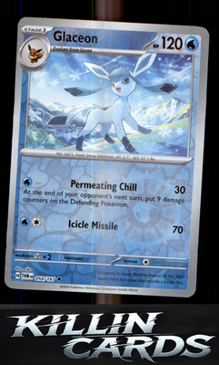 Reverse Holofoil Glaceon 054/167 Pokemon Uncommon SV06: Twilight Masquerade Card