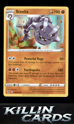 Steelix 139/264 Pokemon Holo Rare SWSH08: Fusion Strike Card NM