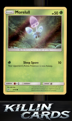 Morelull (Holo Common) 3/18 Pokemon Common Detective Pikachu Card NM