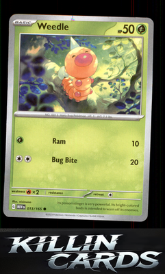 Weedle 013/165 Pokemon Common SV: Scarlet & Violet 151 Card NM