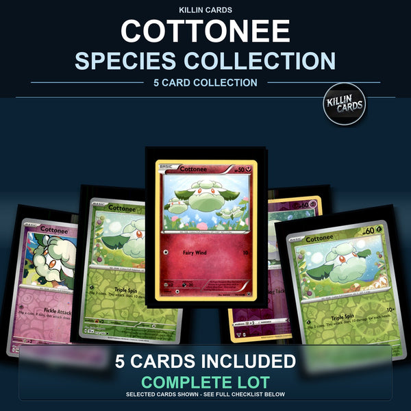 Pokemon TCG Cottonee Species Collection 5 Different Cards