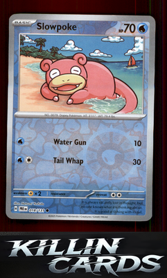 Reverse Holofoil Slowpoke 018/131 Pokemon Common SV: Prismatic Evolutions Card N