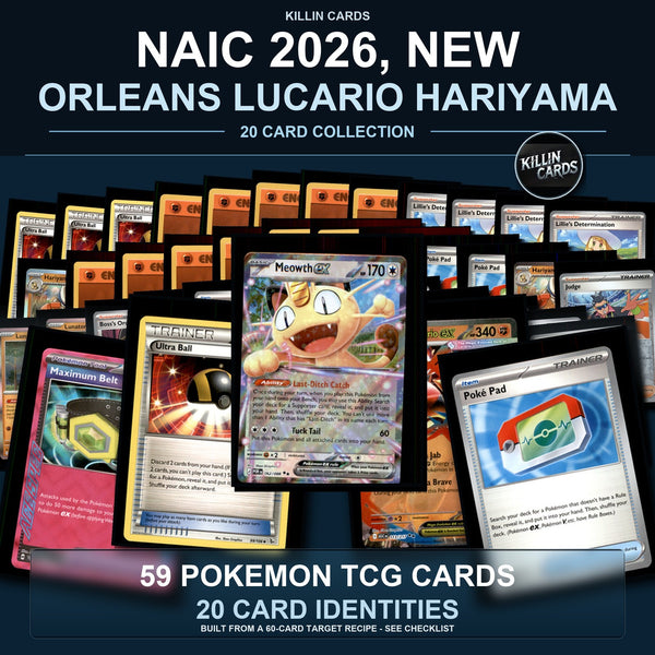 Partial Pokemon TCG NAIC 2026, New Orleans Lucario Hariyama Decklist 59 Cards Deck