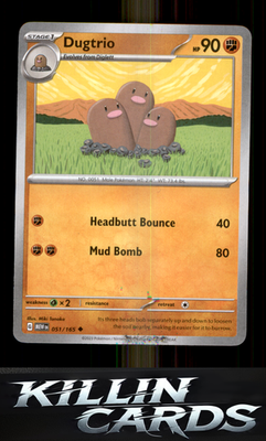 Dugtrio 051/165 Pokemon Uncommon SV: Scarlet & Violet 151 Card NM