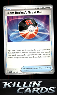 Team Rocket's Great Ball 175/182 Pokemon Uncommon SV10: Destined Rivals Card NM