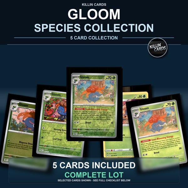 Pokemon TCG Gloom Species Collection 5 Different Cards