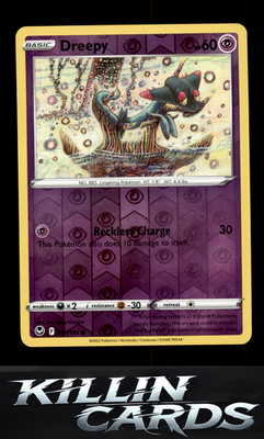 Reverse Holofoil Dreepy 087/195 Pokemon Common SWSH12: Silver Tempest Card NM