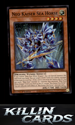 1st Edition Neo Kaiser Sea Horse SDWD-EN004 YuGiOh Super Rare Structure Deck: Bl