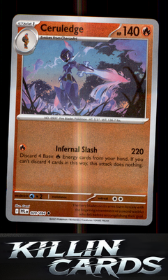 Reverse Holofoil Ceruledge 020/094 Pokemon Uncommon ME02: Phantasmal Flames Card