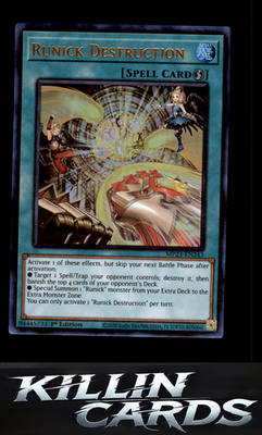 1st Edition Runick Destruction MP23-EN243 YuGiOh Ultra Rare 25th Anniversary Tin