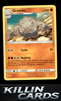 Graveler 34/68 Pokemon Uncommon Hidden Fates Card NM
