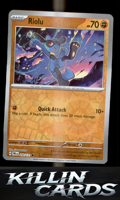 Reverse Holofoil Riolu 050/131 Pokemon Common SV: Prismatic Evolutions Card NM