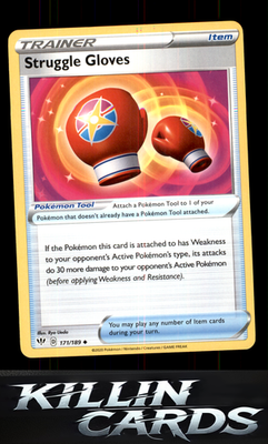 Struggle Gloves 171/189 Pokemon Uncommon SWSH03: Darkness Ablaze Card NM