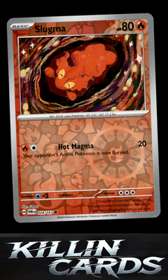 Reverse Holofoil Slugma 028/167 Pokemon Common SV06: Twilight Masquerade Card NM